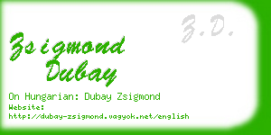 zsigmond dubay business card
